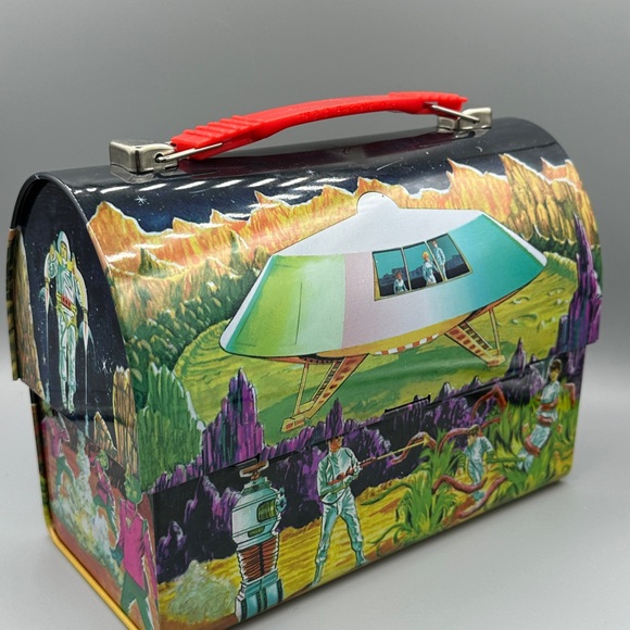 Vintage Collectible 1998 Lost in Space Metal Lunchbox Tin Domed Lid GWhiz! - Picture 4 of 5